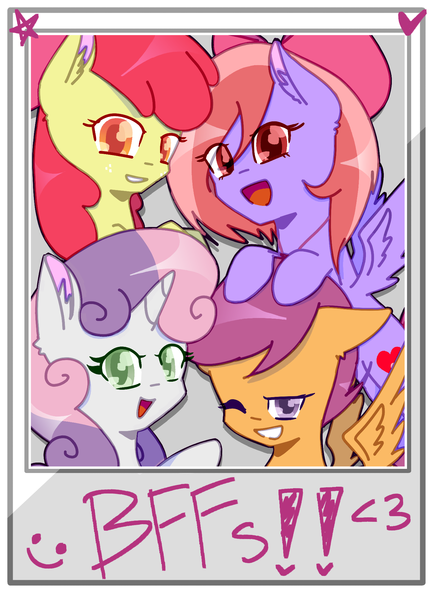 The CutieMark Crusaders and Lov when they were younger